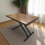 Hanah Home Mesa de Comedor Extensible Nogal y Negro